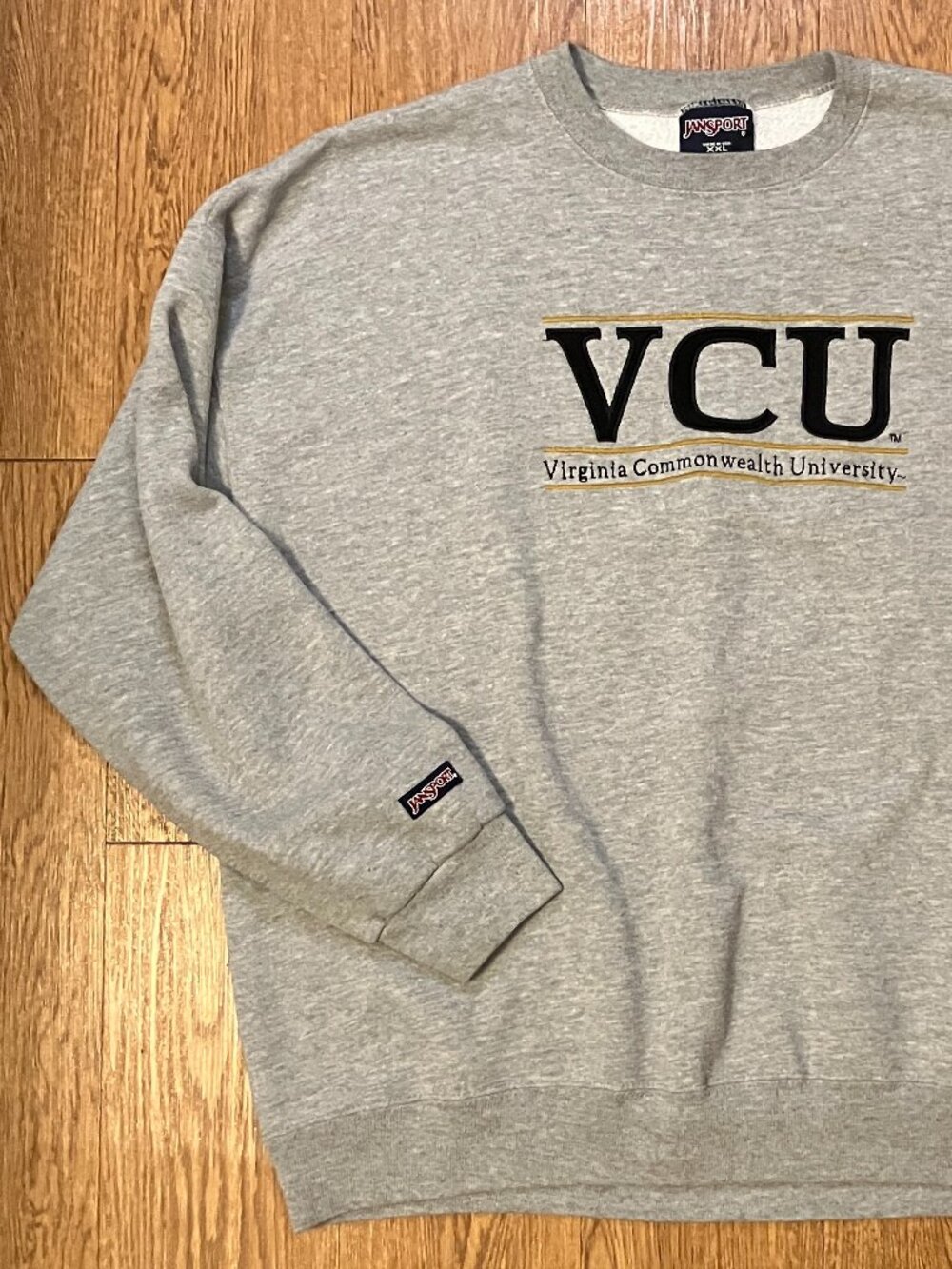 VTG 90s JanSport VCU Sweatshirt Gray Crewneck Embroidered USA